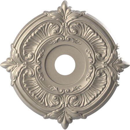 Ekena Millwork Attica PVC Medallion (Canopies up to 6 3/4"), 19"OD x 3 1/2"ID x 1"P, Metallic Silver Metallic CMP19ATCSV